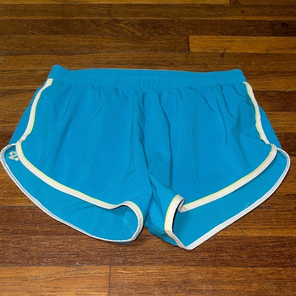 Rabbit Repeats 2” Running Shorts, Hawaiian Ocean, Sz Large